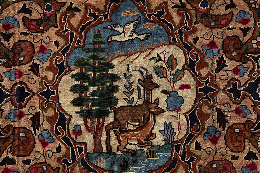 Jozan - old Persian Carpet 378x292 - Picture 8
