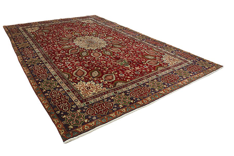 Tabriz - old Persian Carpet 415x286 - Picture 1